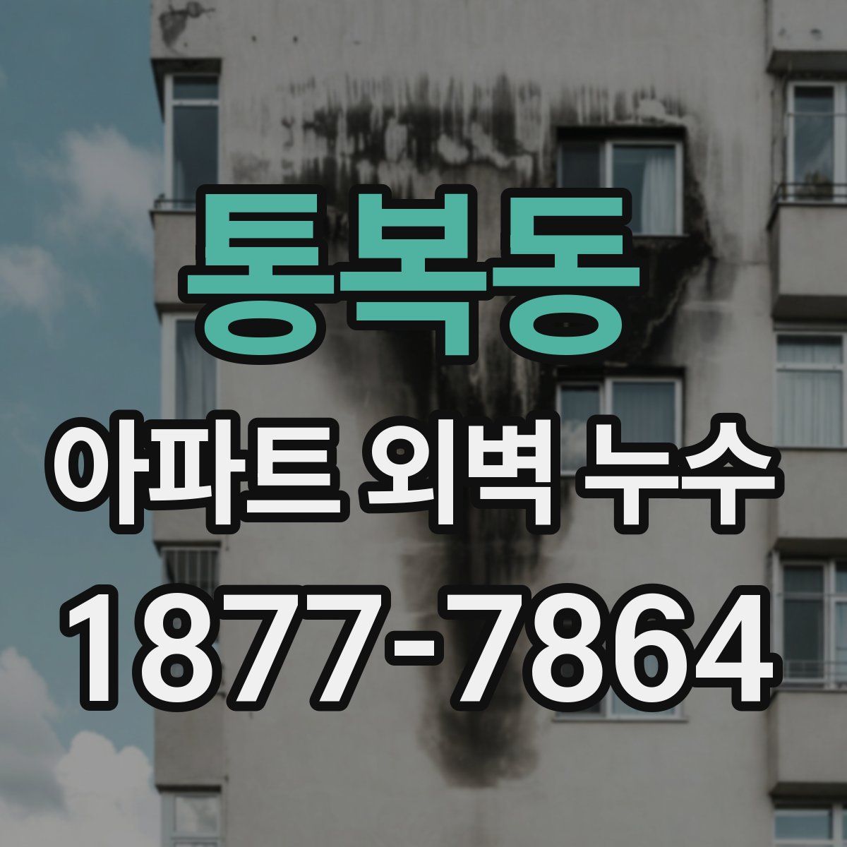 통복동 아파트 외벽 누수