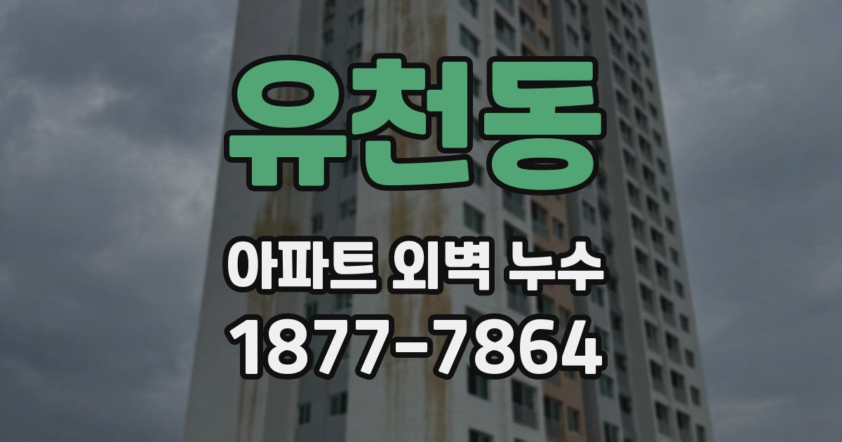 유천동 아파트 외벽 누수