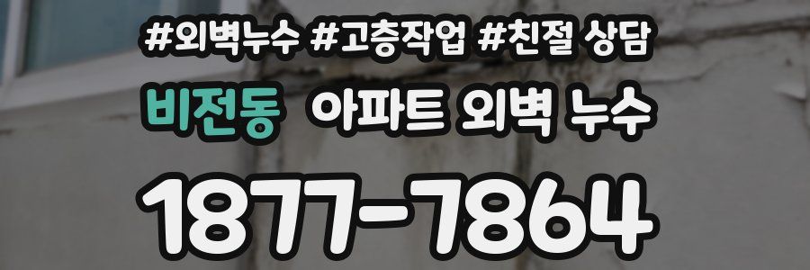 비전동 아파트 외벽 누수