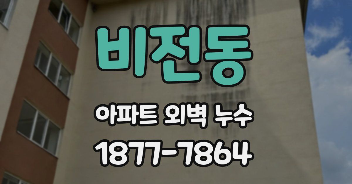 비전동 아파트 외벽 누수