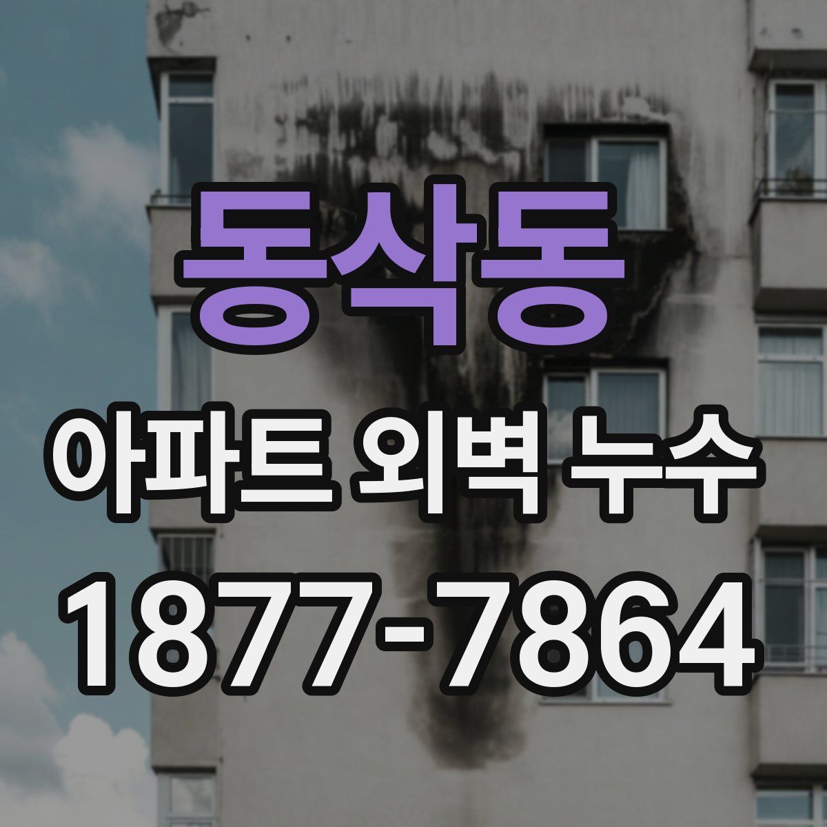 동삭동 아파트 외벽 누수