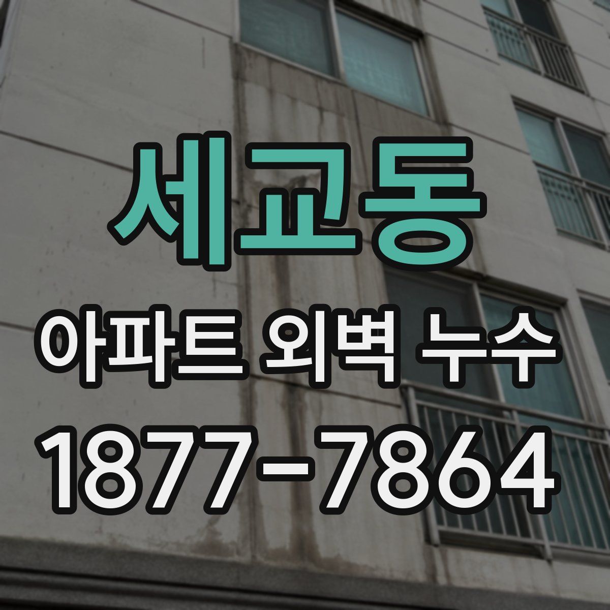 세교동 아파트 외벽 누수