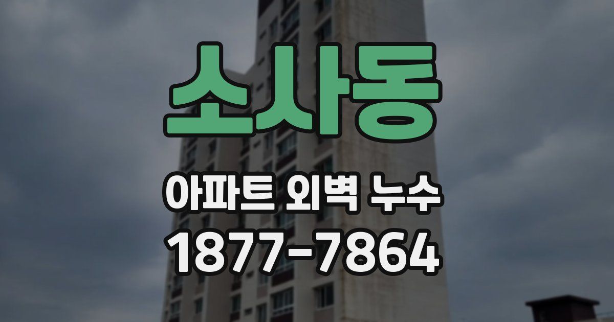 소사동 아파트 외벽 누수