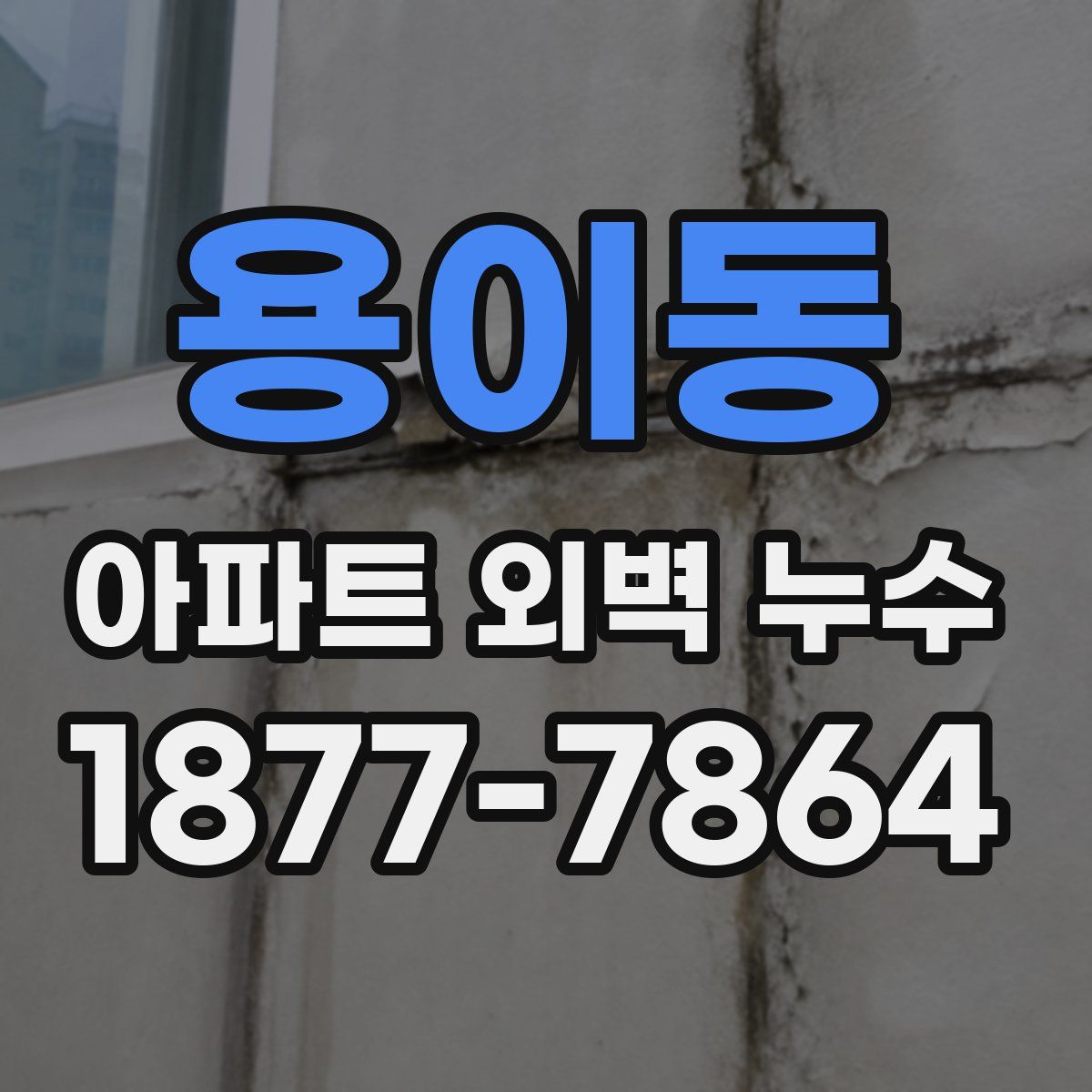 용이동 아파트 외벽 누수