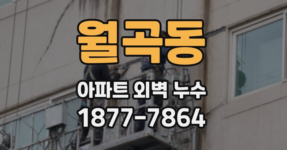 월곡동 아파트 외벽 누수