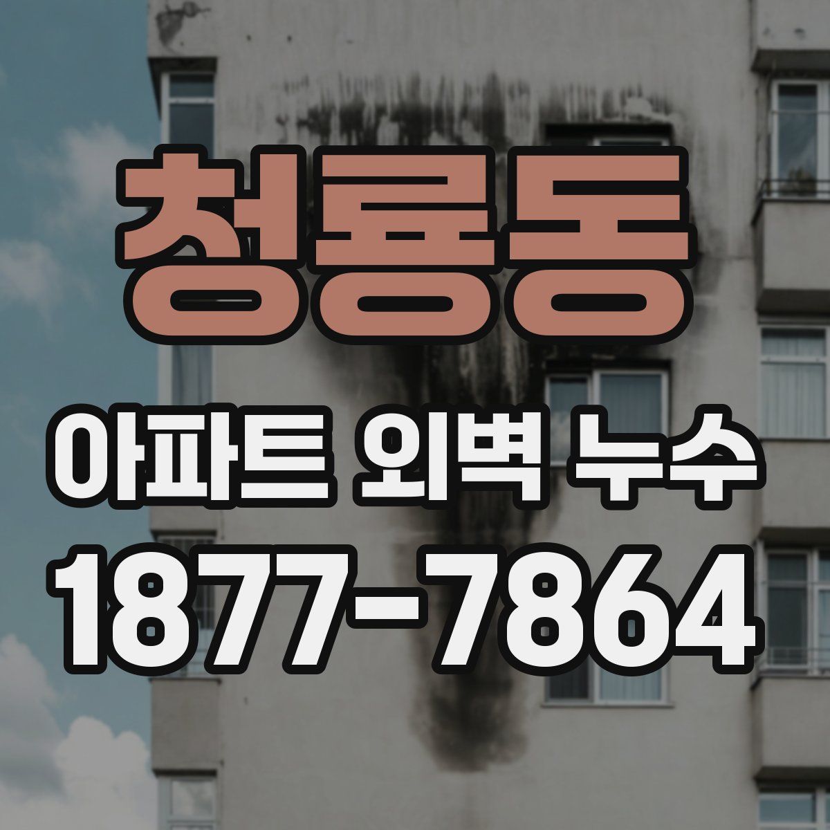 청룡동 아파트 외벽 누수