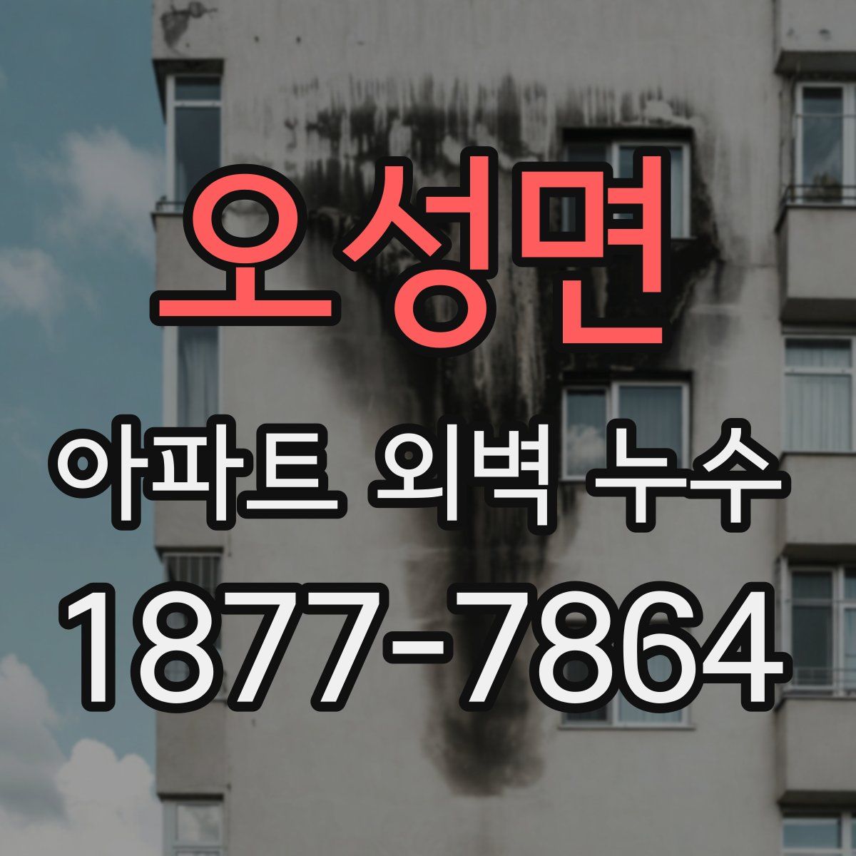 오성면 아파트 외벽 누수