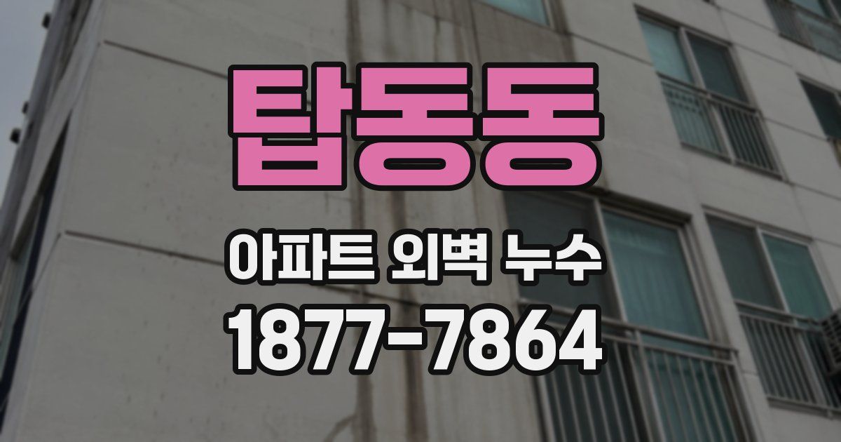 탑동동 아파트 외벽 누수
