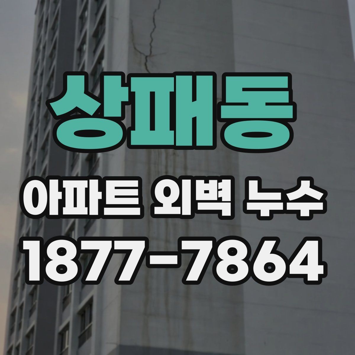상패동 아파트 외벽 누수 외부 환경이 미치는 영향