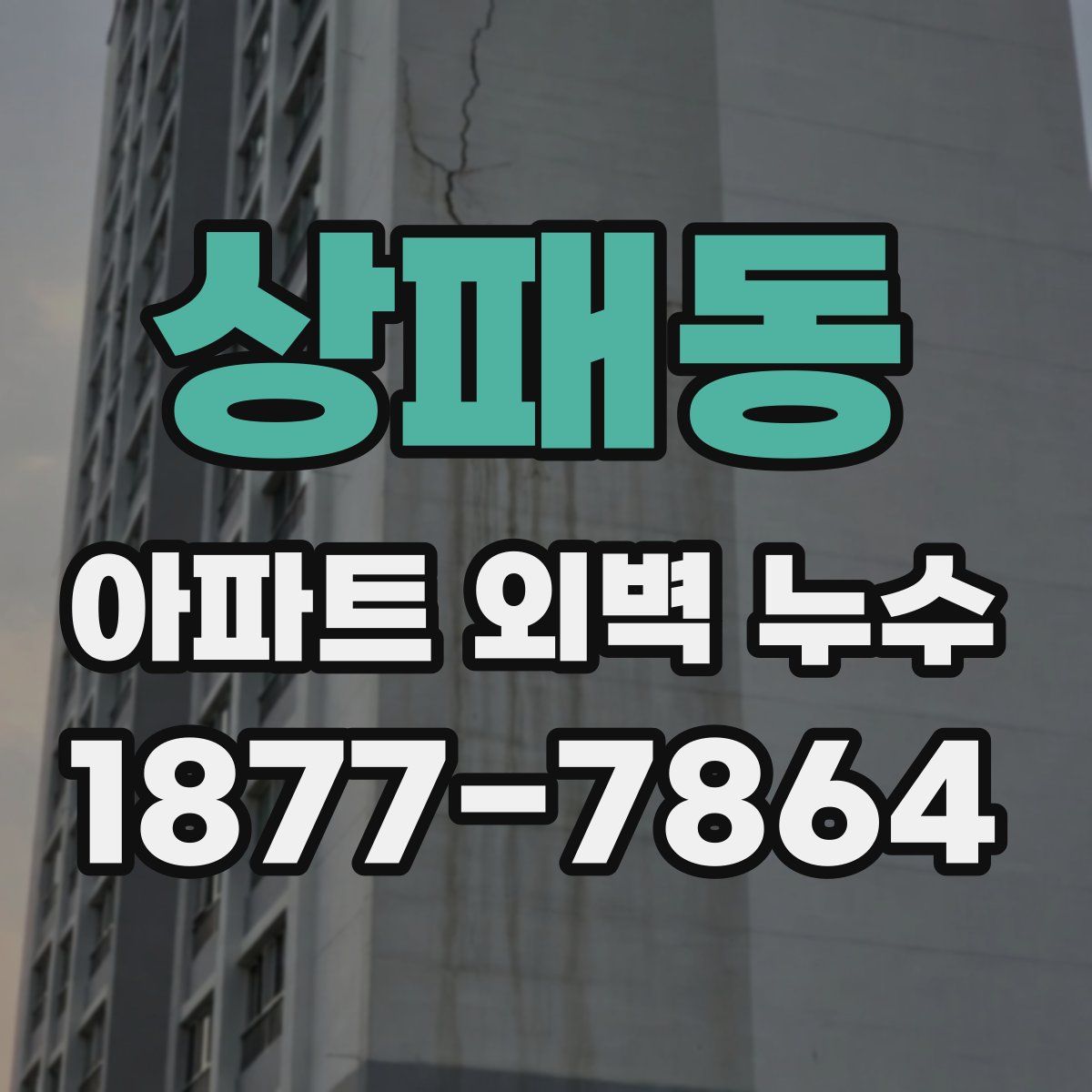 상패동 아파트 외벽 누수