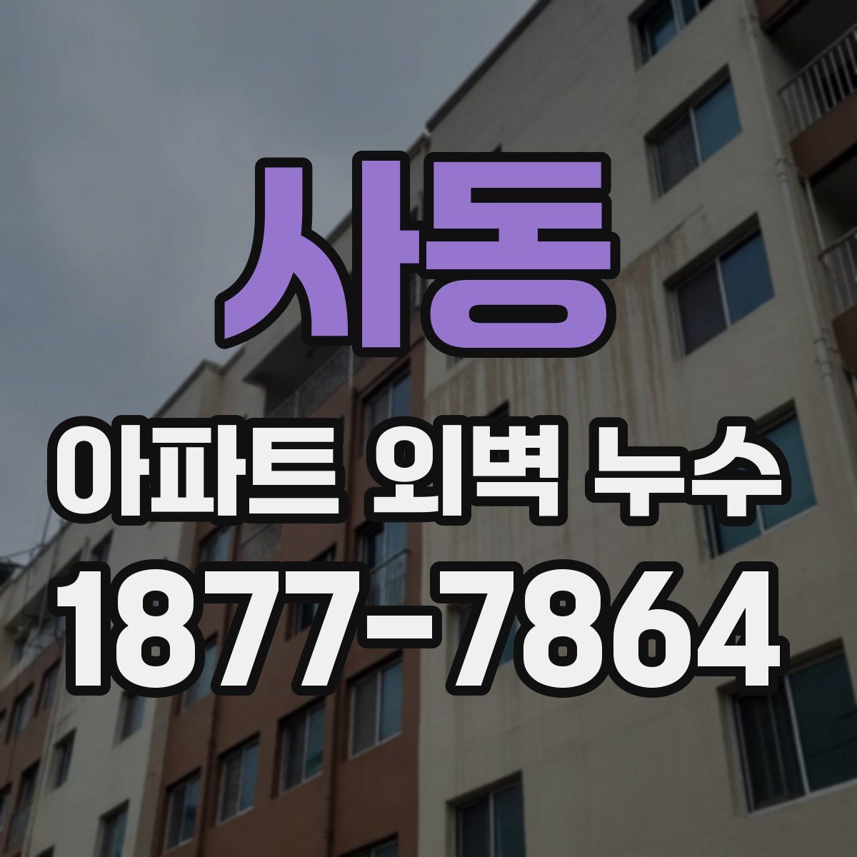 사동 아파트 외벽 누수
