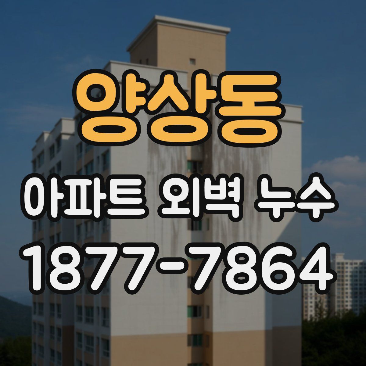 양상동 아파트 외벽 누수