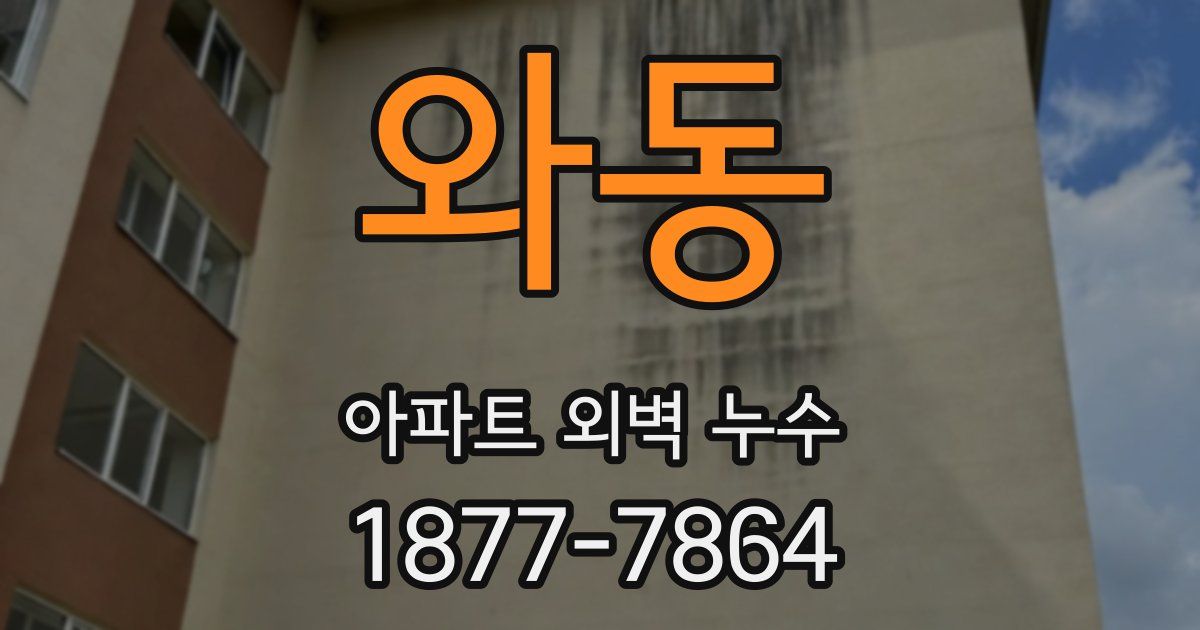 와동 아파트 외벽 누수
