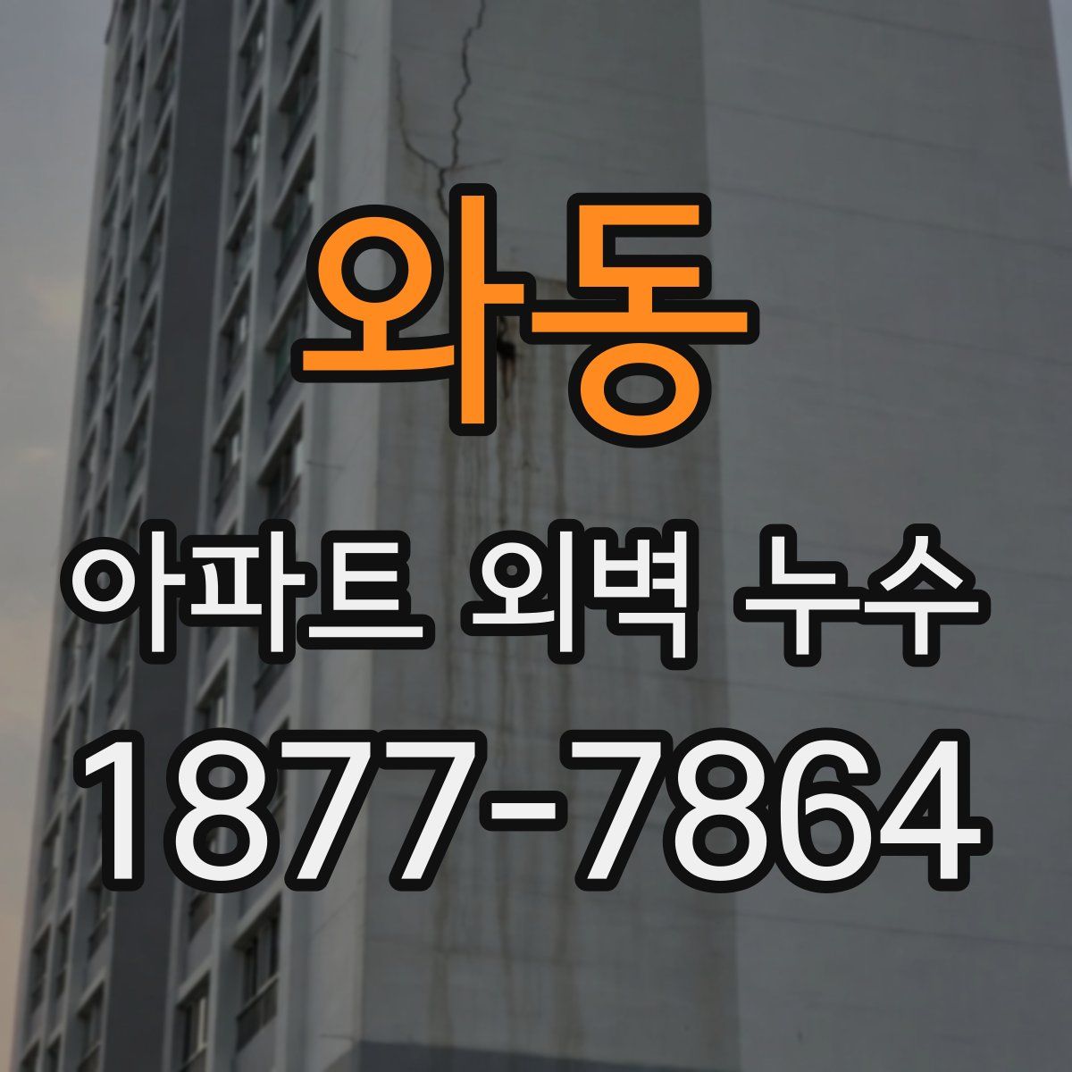 와동 아파트 외벽 누수