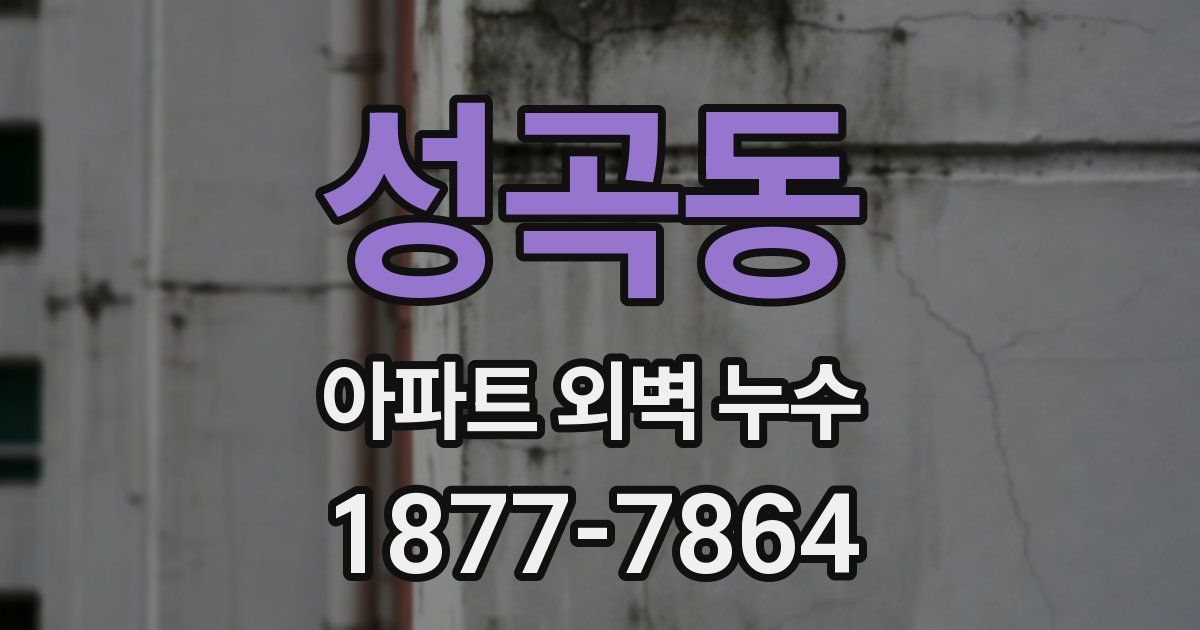 성곡동 아파트 외벽 누수