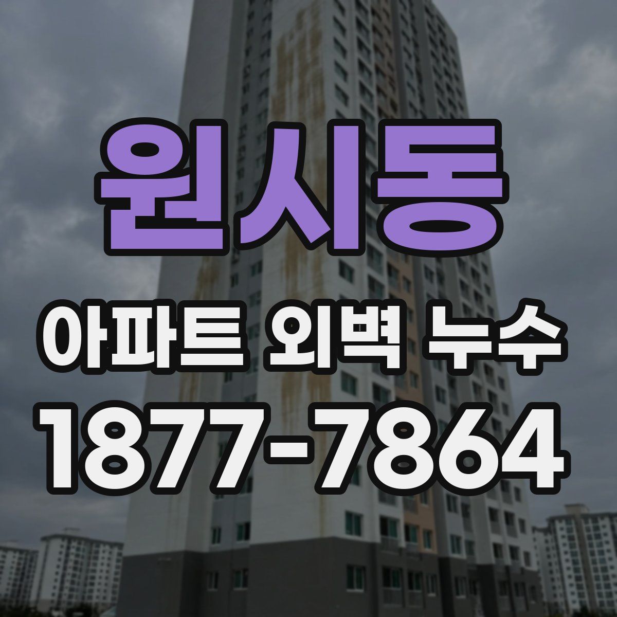 원시동 아파트 외벽 누수