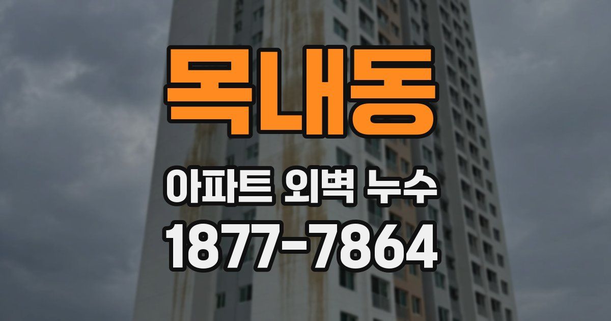목내동 아파트 외벽 누수
