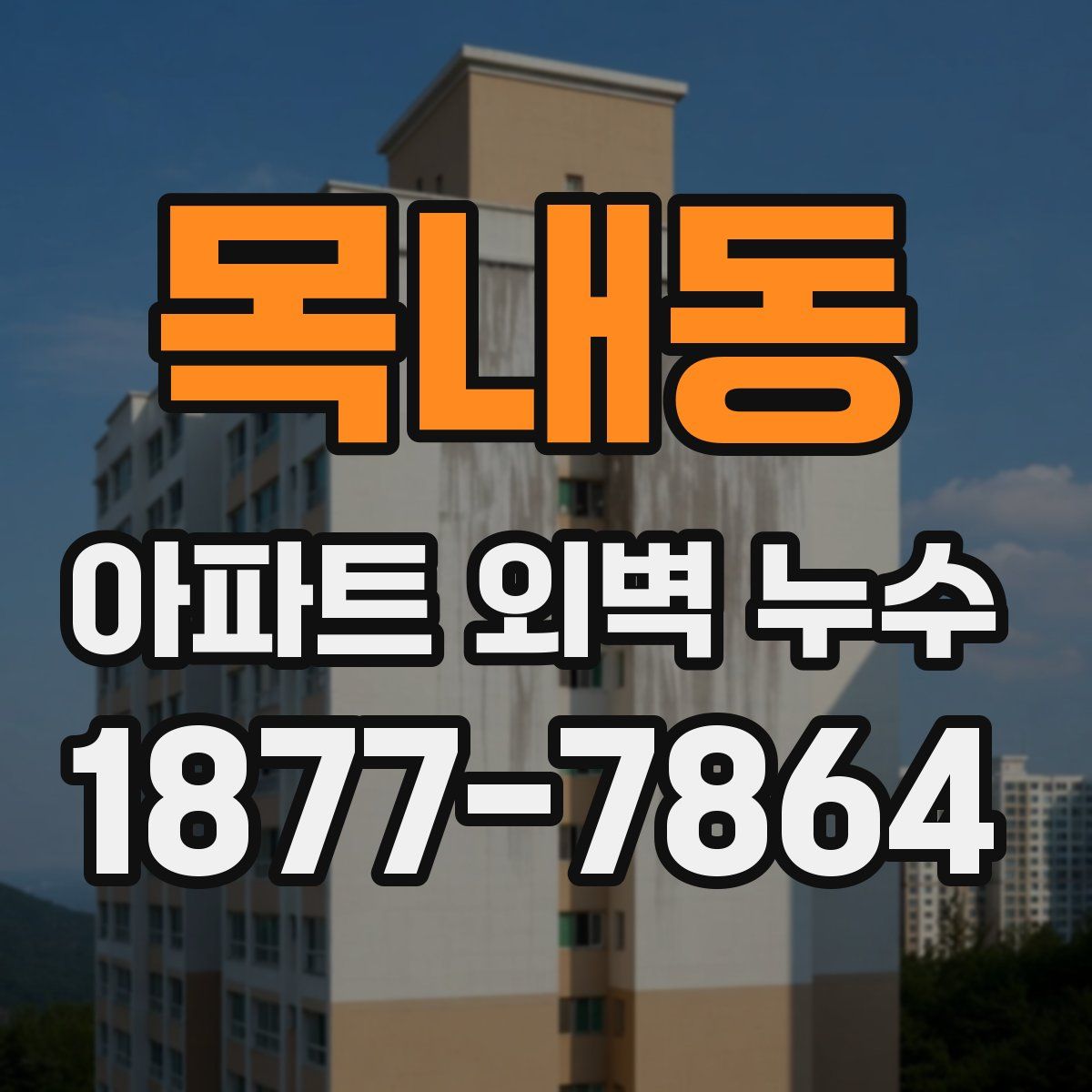 목내동 아파트 외벽 누수