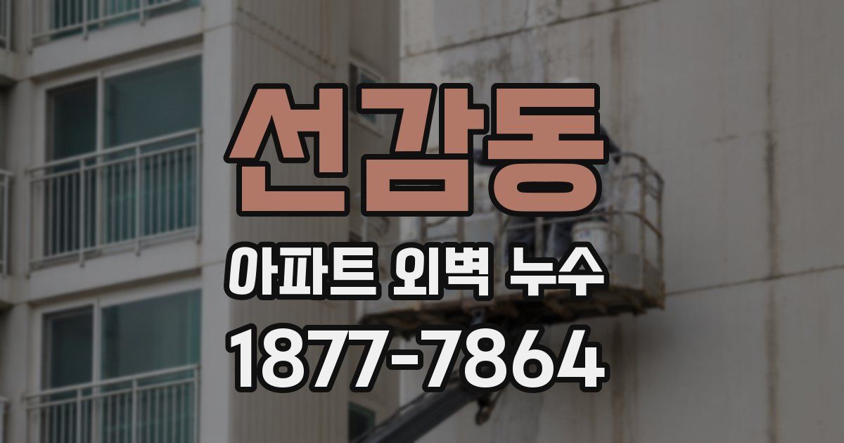 선감동 아파트 외벽 누수