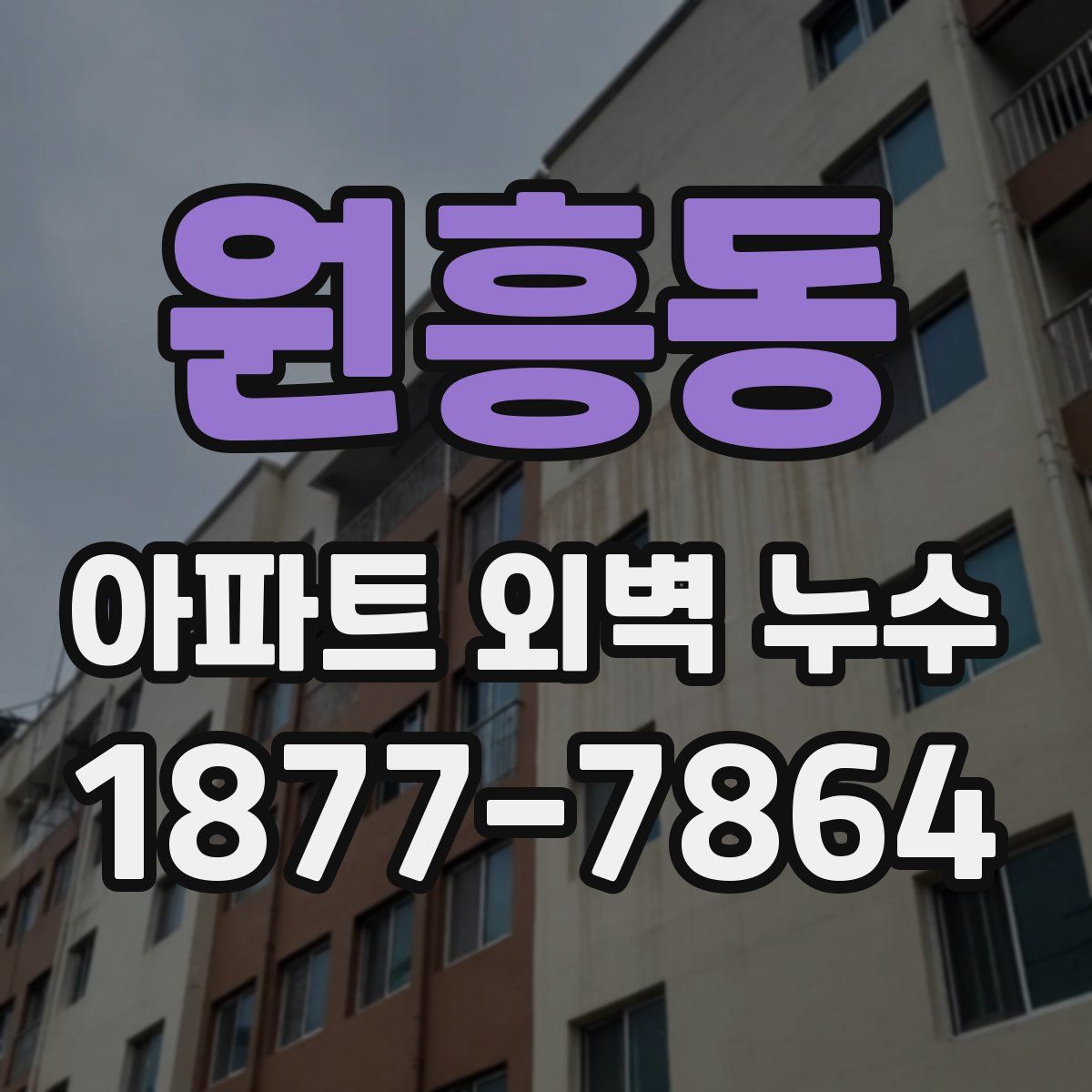 원흥동 아파트 외벽 누수