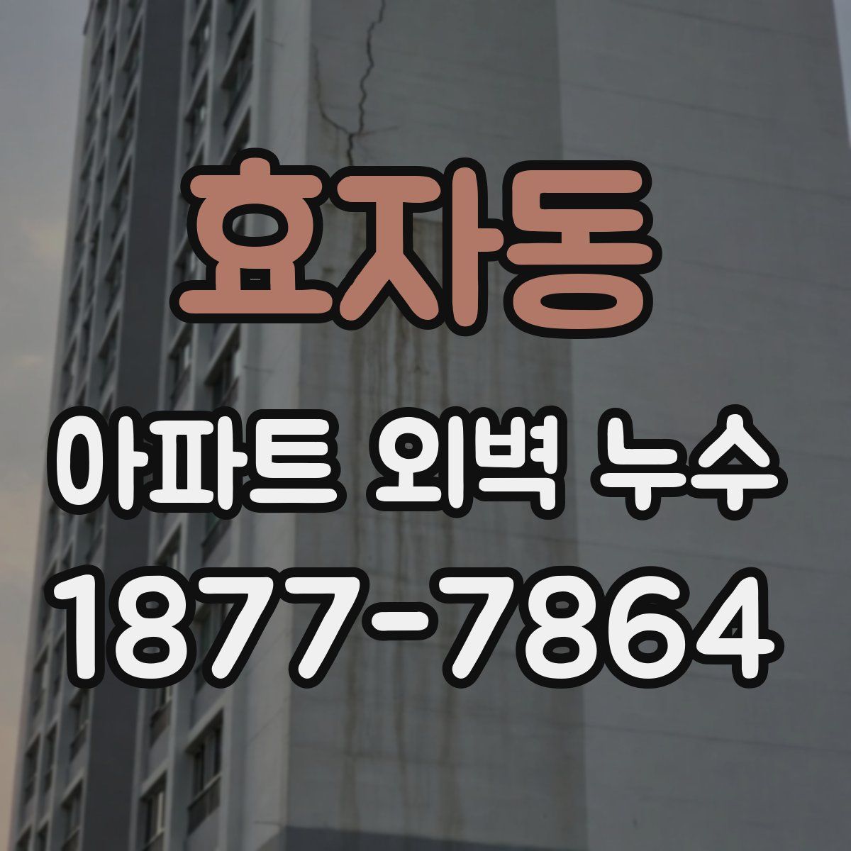 효자동 아파트 외벽 누수