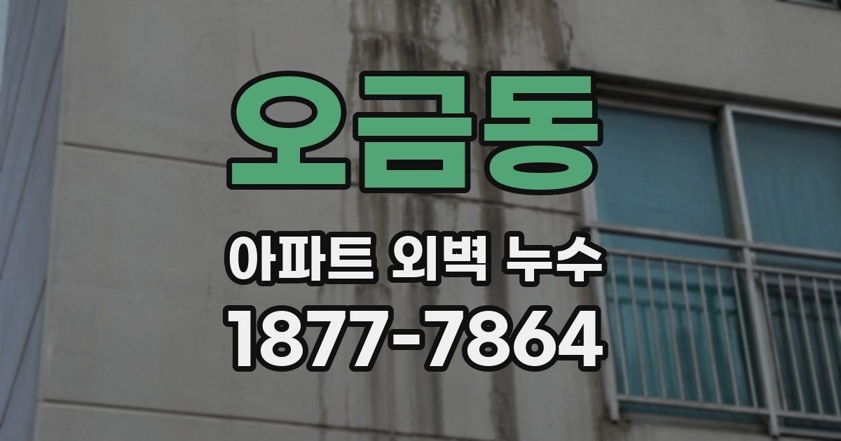 오금동 아파트 외벽 누수