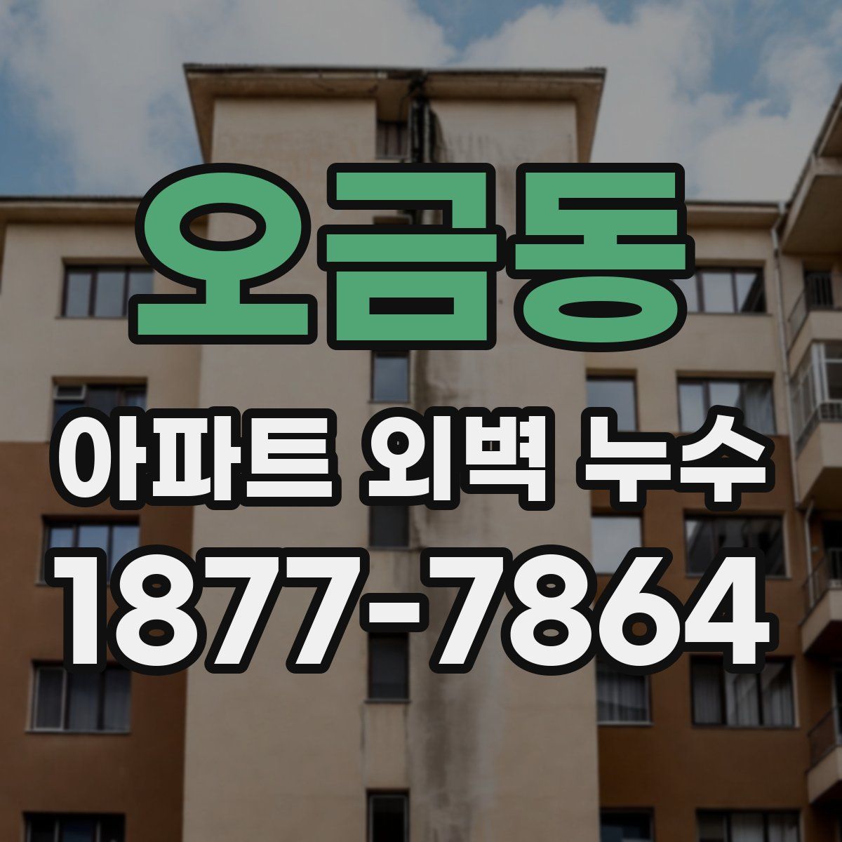 오금동 아파트 외벽 누수