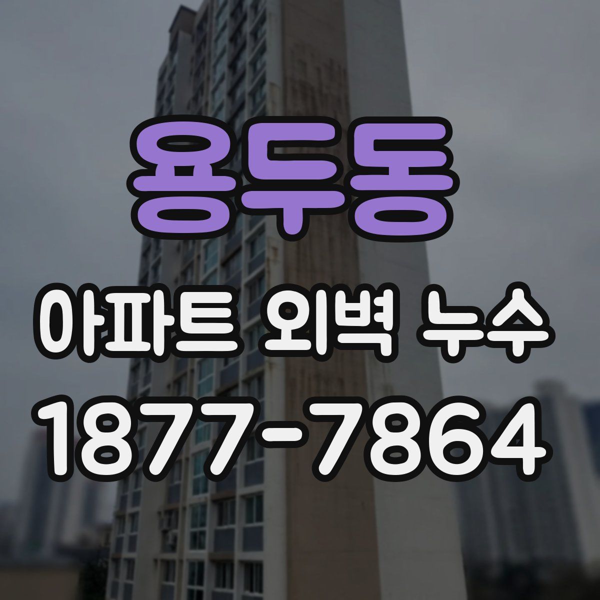 용두동 아파트 외벽 누수