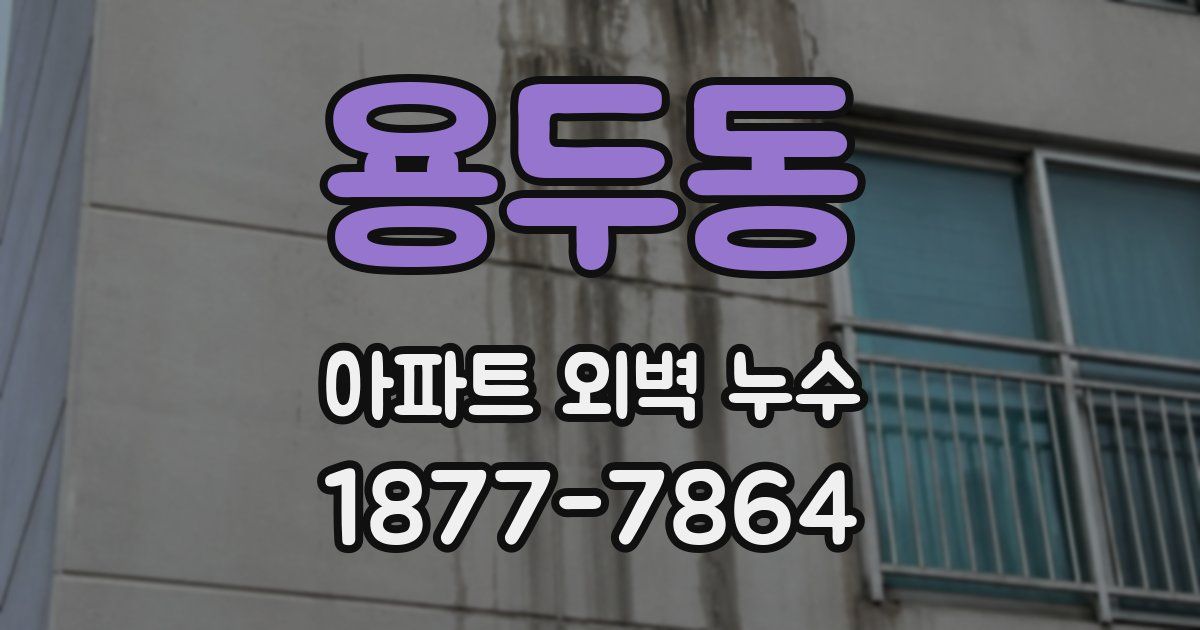 용두동 아파트 외벽 누수