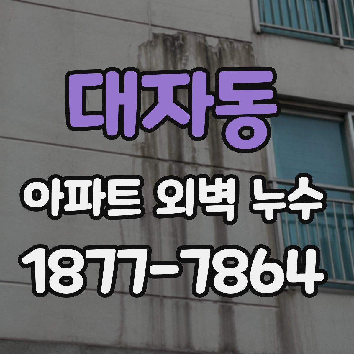 대자동 아파트 외벽 누수
