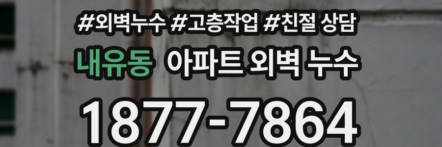 내유동 아파트 외벽 누수