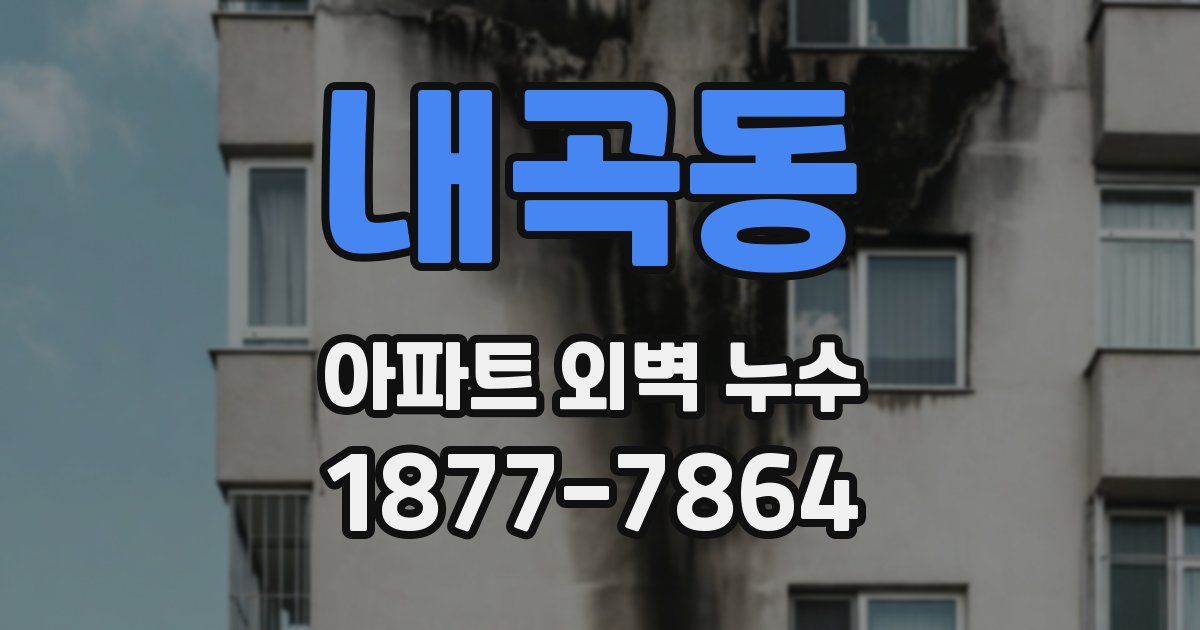 내곡동 아파트 외벽 누수