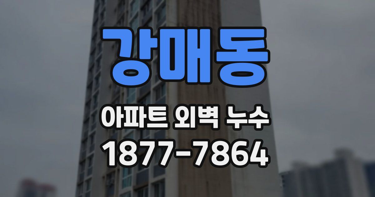 강매동 아파트 외벽 누수