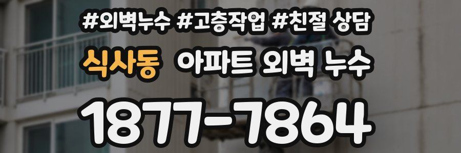 식사동 아파트 외벽 누수