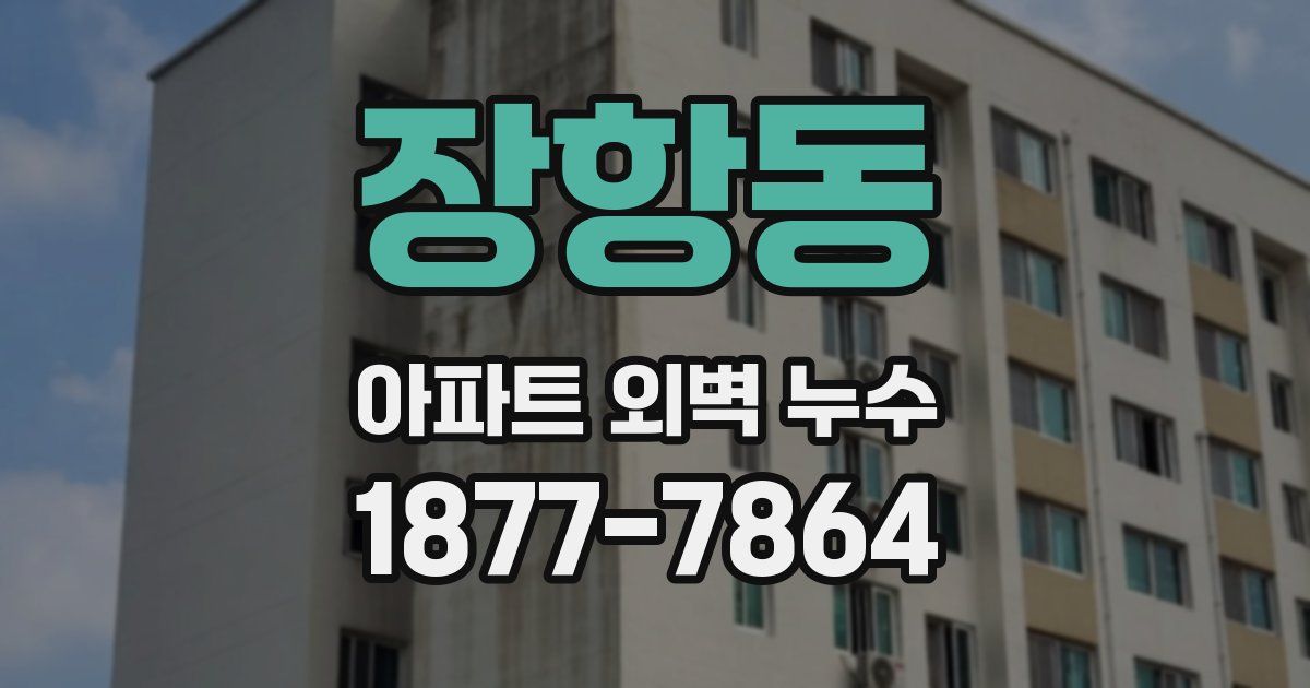 장항동 아파트 외벽 누수
