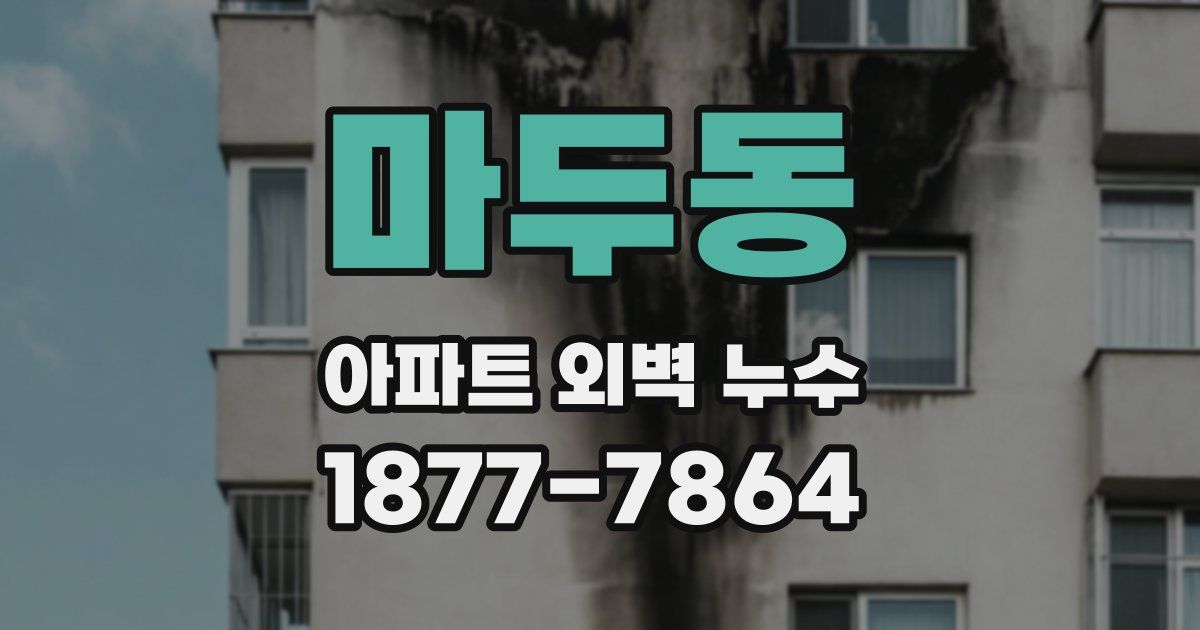 마두동 아파트 외벽 누수