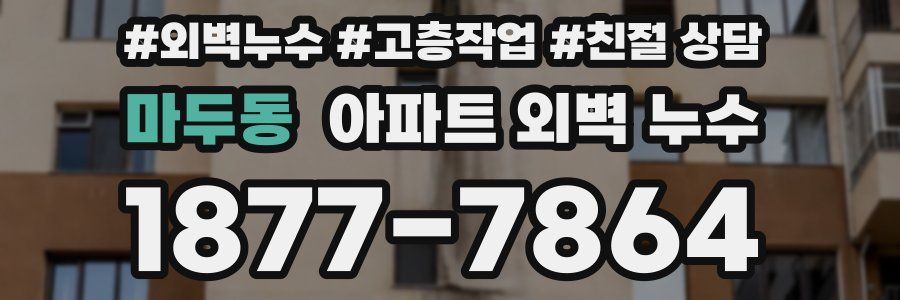 마두동 아파트 외벽 누수