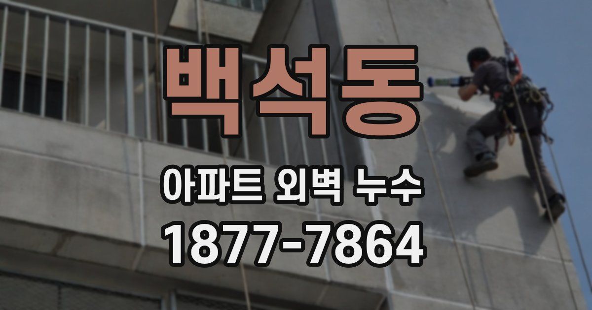 백석동 아파트 외벽 누수