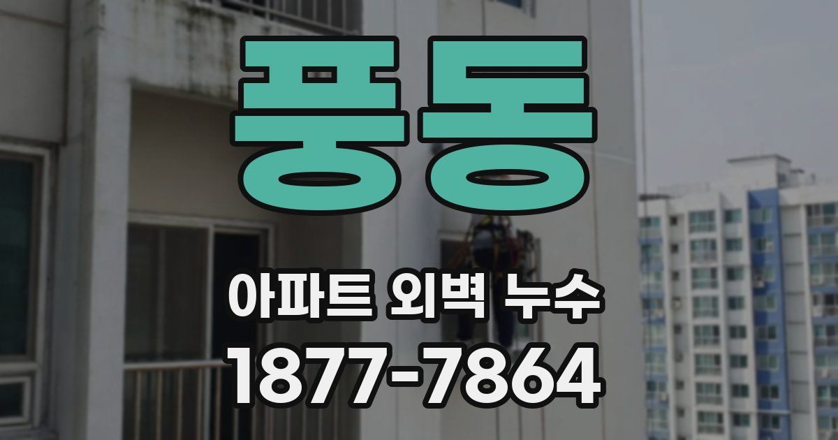 풍동 아파트 외벽 누수