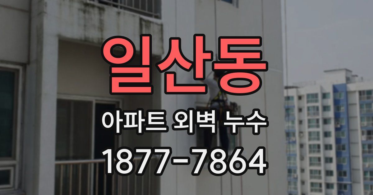 일산동 아파트 외벽 누수