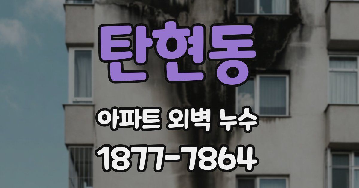 탄현동 아파트 외벽 누수