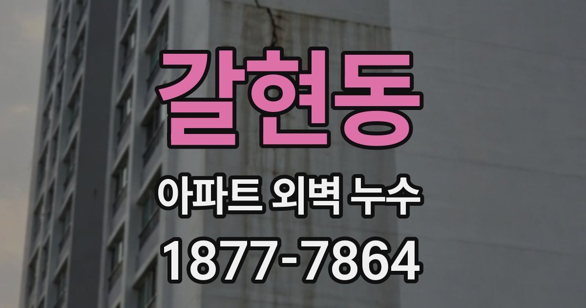갈현동 아파트 외벽 누수