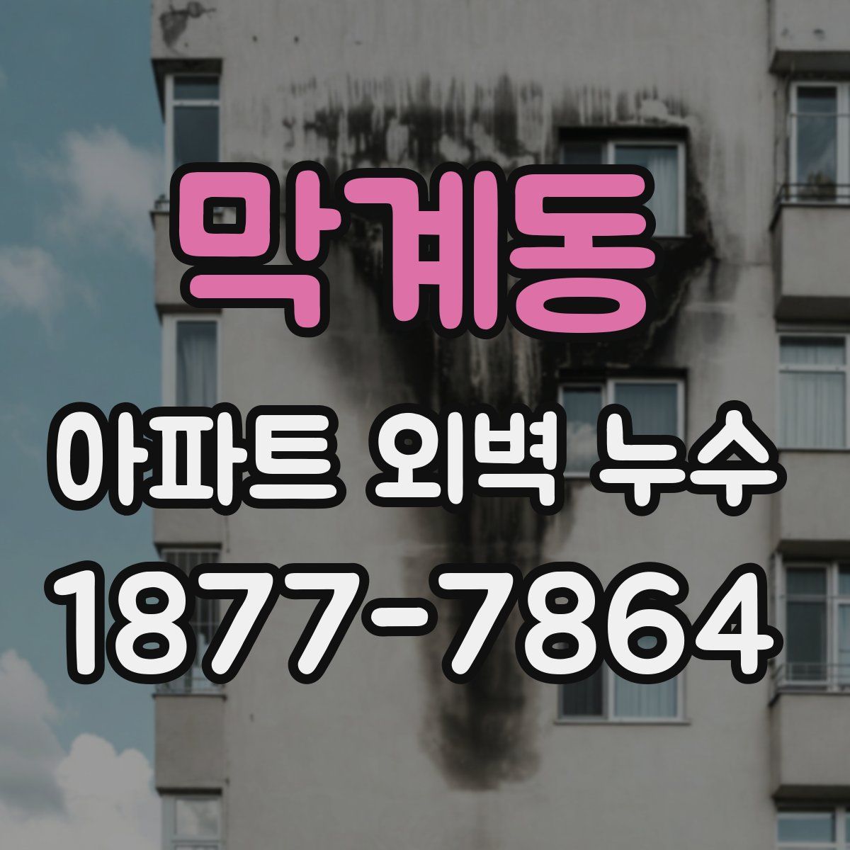 막계동 아파트 외벽 누수