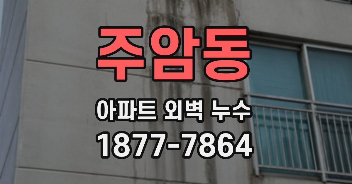 주암동 아파트 외벽 누수