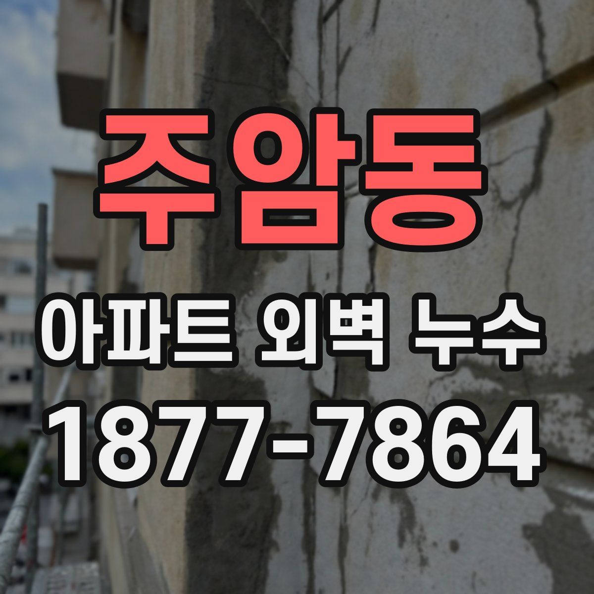 주암동 아파트 외벽 누수