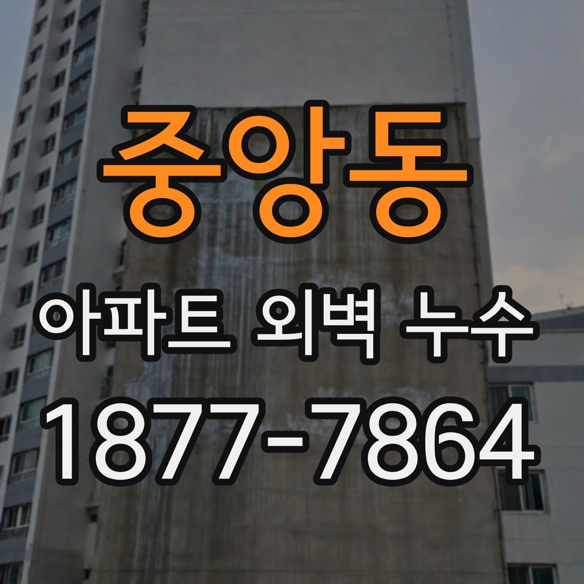 중앙동 아파트 외벽 누수