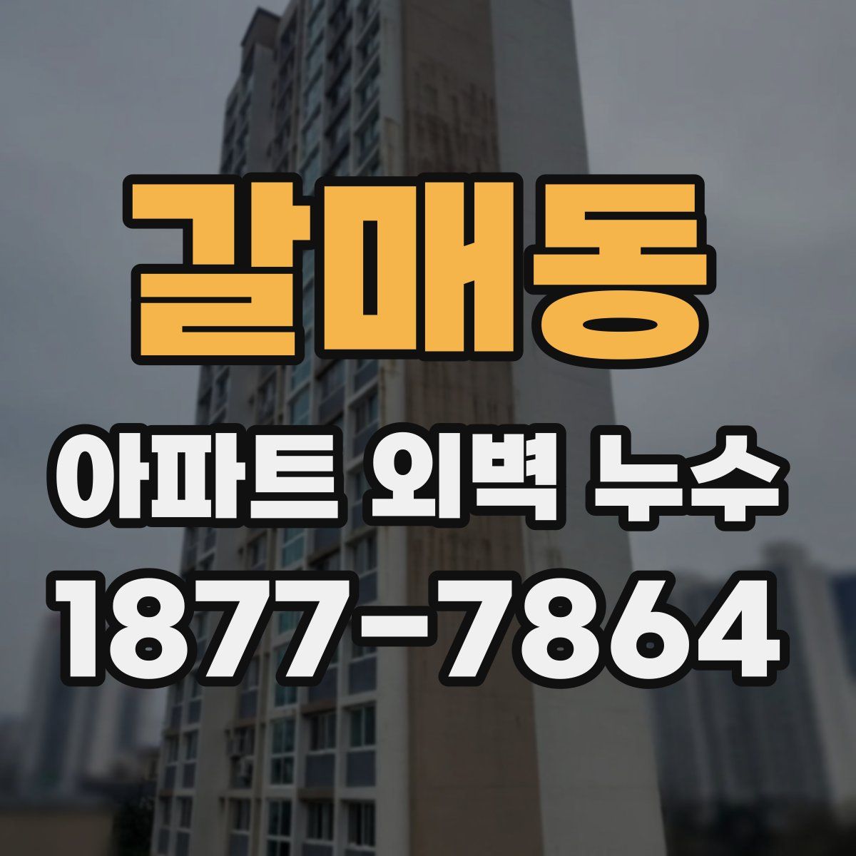 갈매동 아파트 외벽 누수