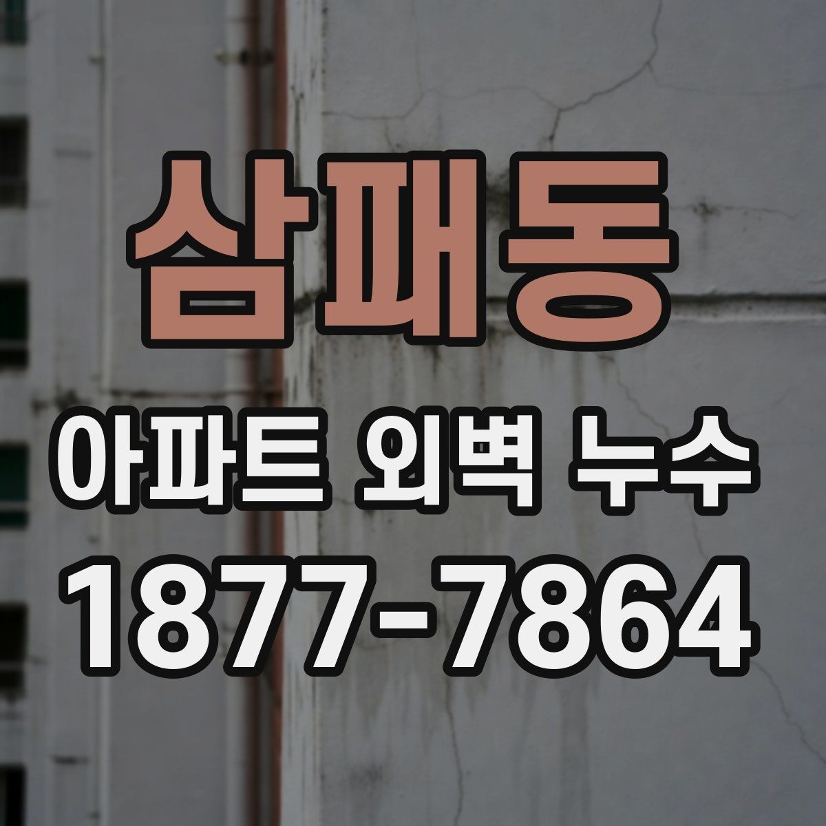 삼패동 아파트 외벽 누수 주변 마감재 손상까지 살피기