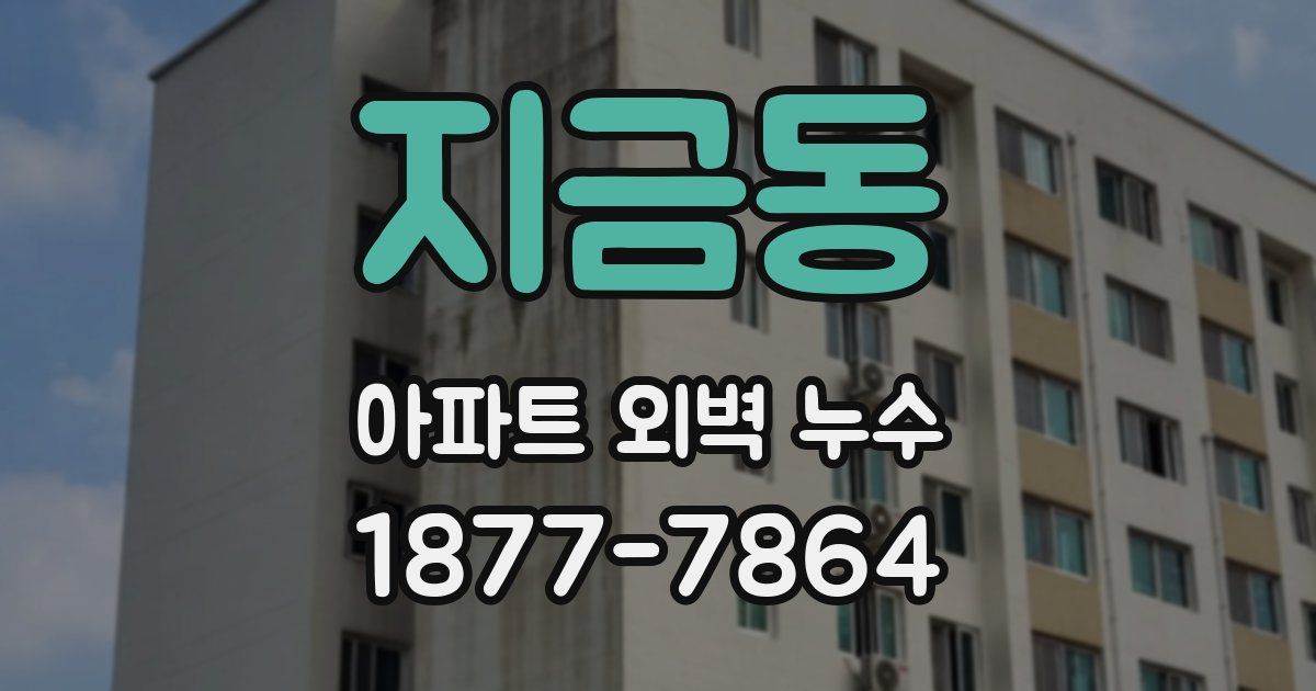 지금동 아파트 외벽 누수