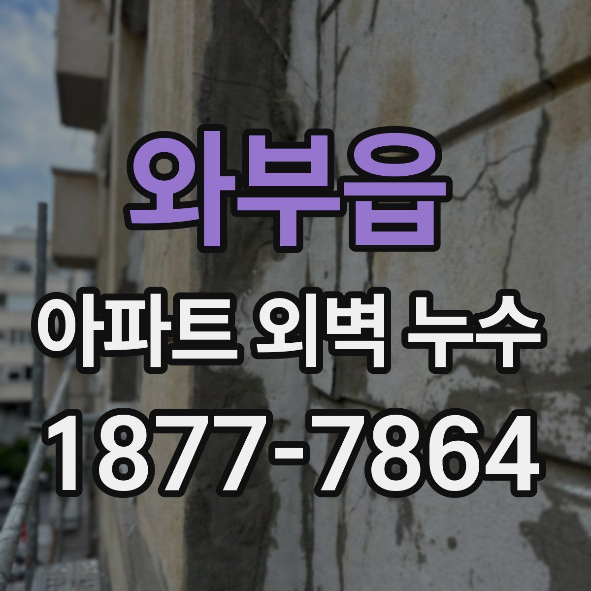 와부읍 아파트 외벽 누수